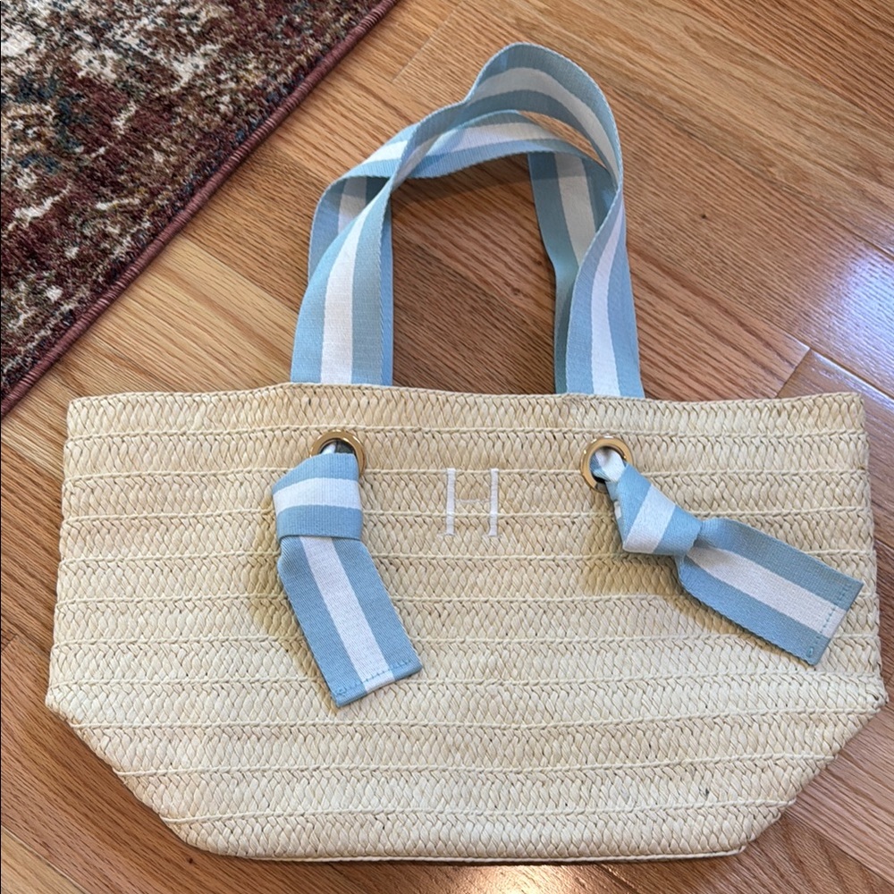 Stylish Tan and Blue Women's Tote Bag
